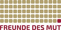 Logo of the Friends of MUT with five rows of golden tiles, with a red tile at the bottom right, underneath which is the word mark of the Friends of the MUT.
