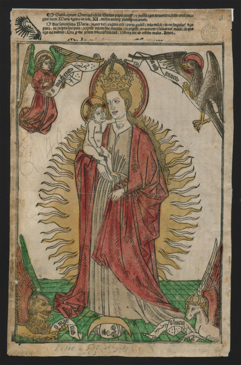 © Universitätsbibliothek Tübingen Einblattdruck zeigt das Papst Sixtus IV. zugeschriebene Gebet