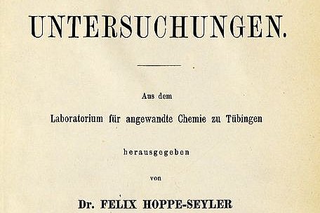 Der erste Band der „Medicinisch-chemischen Untersuchungen“ Abbildung: Der erste Band der „Medicinisch-chemischen Untersuchungen“ © Museum der Universität Tübingen