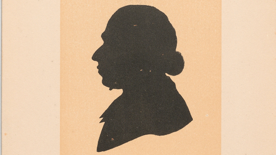 Linksgewandte Silhouette des Komponisten Johann Friedrich Christmann (Portrait: 69)