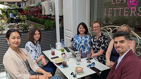 Teilnehmende des Panels „CIVIS Museum University Forum and Doctoral Network – Building a student-led structure for sustainable joint doctorate“ auf den CIVIS Days 2026 in Bukarest