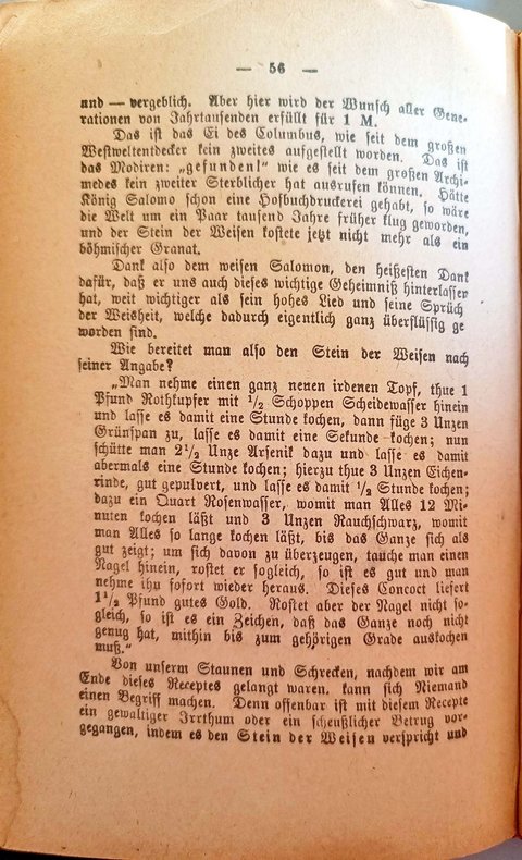 Bild mit dem Rezept für den "Stein der Weisen"