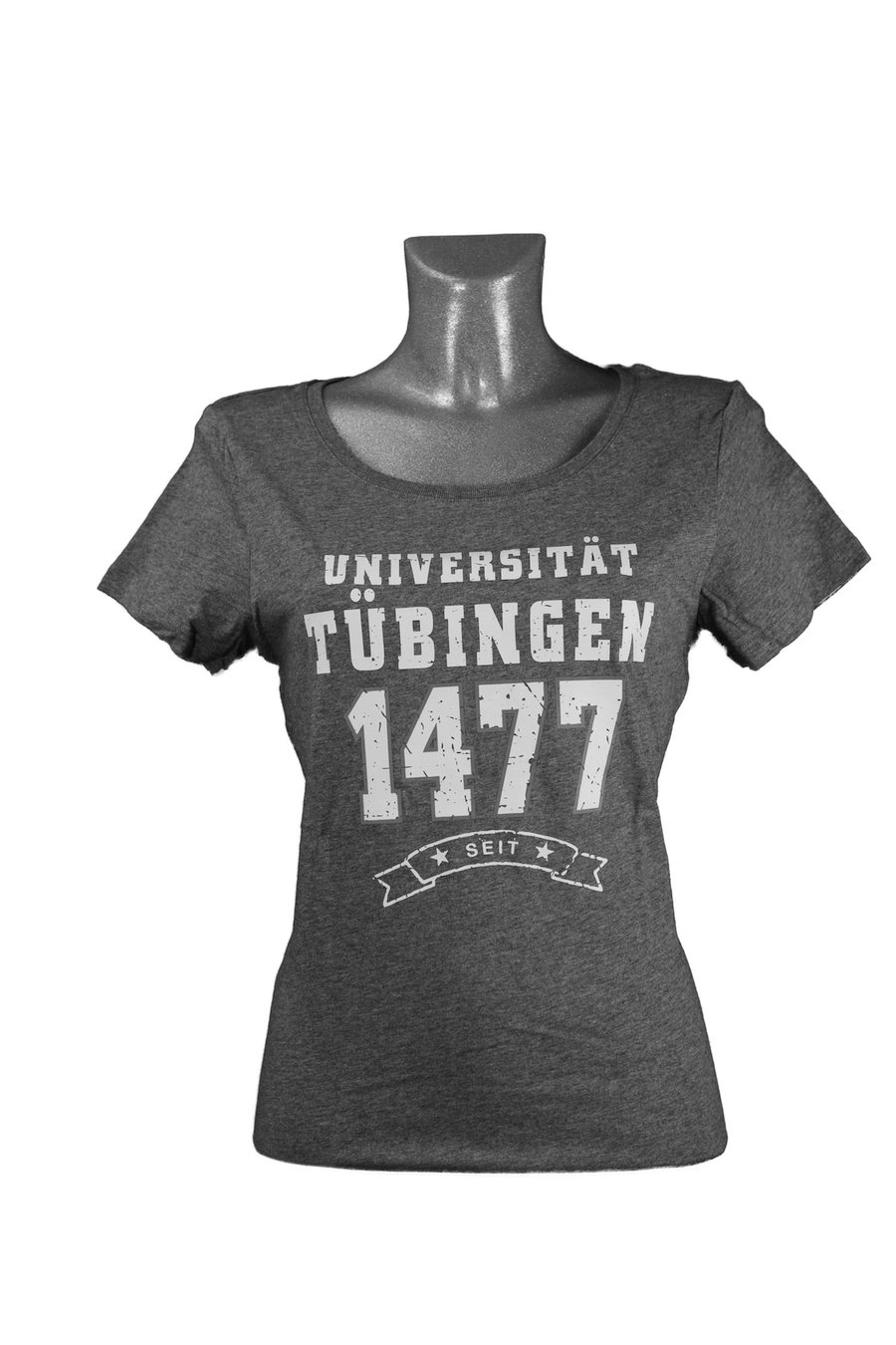 Damen T-Shirt "1477", grau-meliert