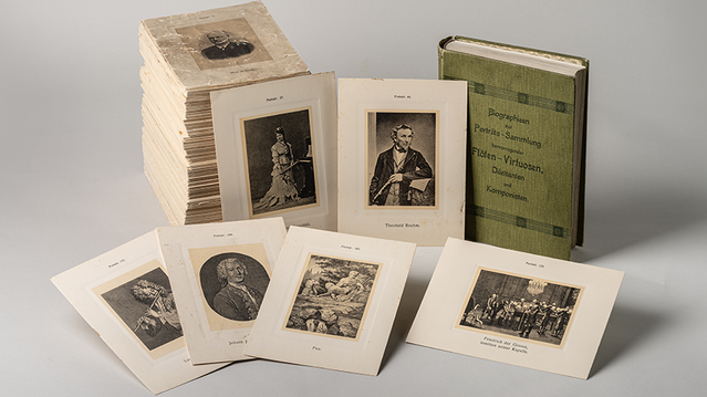 Portrait photographies from the "Portrait Collection of Outstanding Flutes Virtuosos, Amateurs, and Composers"