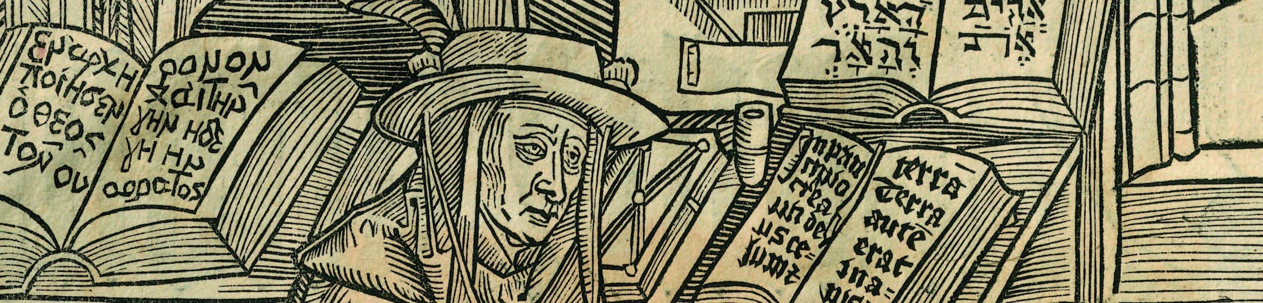 Drawing of a scriptorium