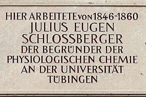 Foto: Gedenktafel für Schloßberger © Museum der Universität Tübingen/ Hedwig Storch, CC BY-SA